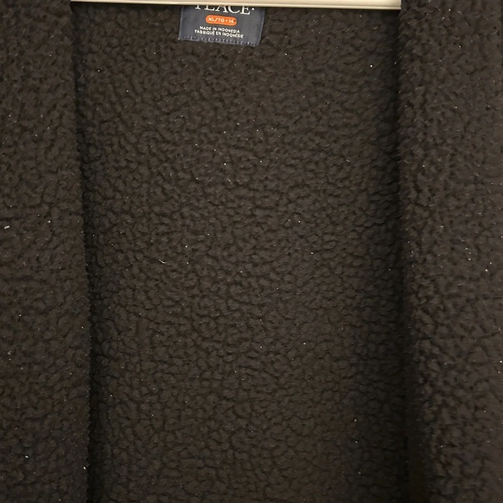 Black Hooded Fleece Jacket XL/TG 14